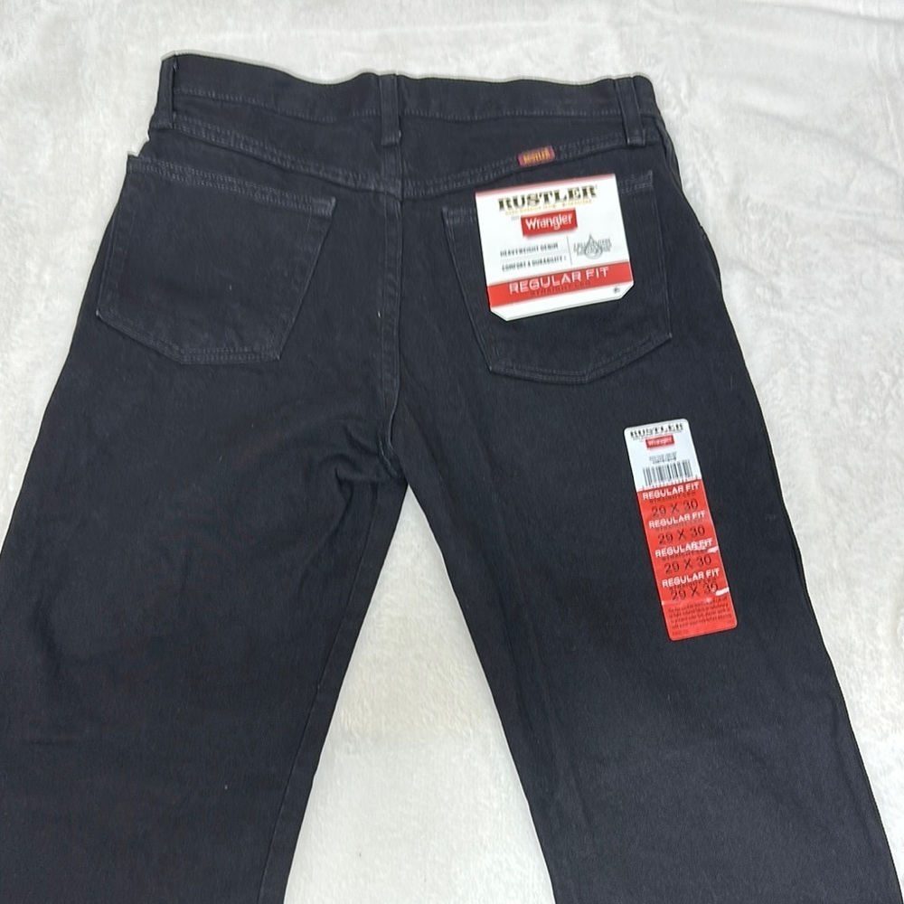 Rustler Black Straight Jeans Classic Style 29x30